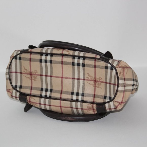 Burberry Northfield Convertible Tote Haymarket Coated Canvas Small Tote Bag - Picture 14 of 16